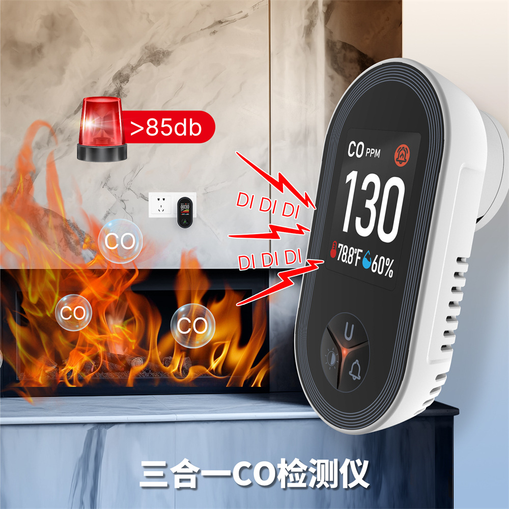 Co Detector Plug - 3 in1 Carbon Monoxide Detector Plug-in