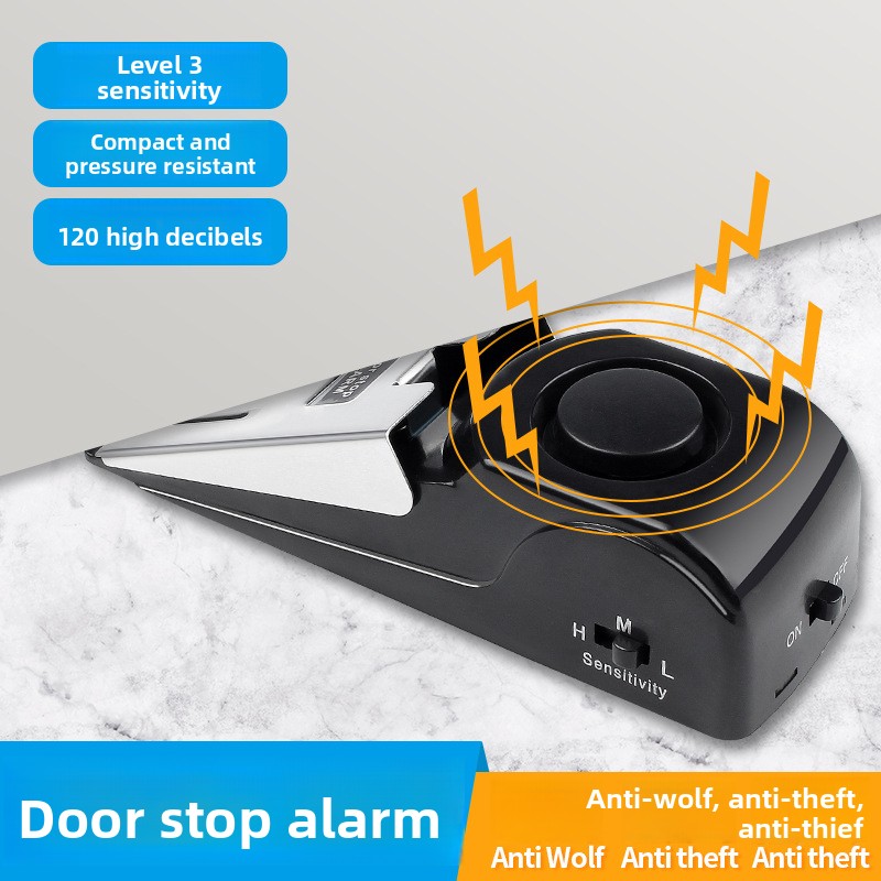 Door Stop Alarm - Female household door stopper, anti-collision device,