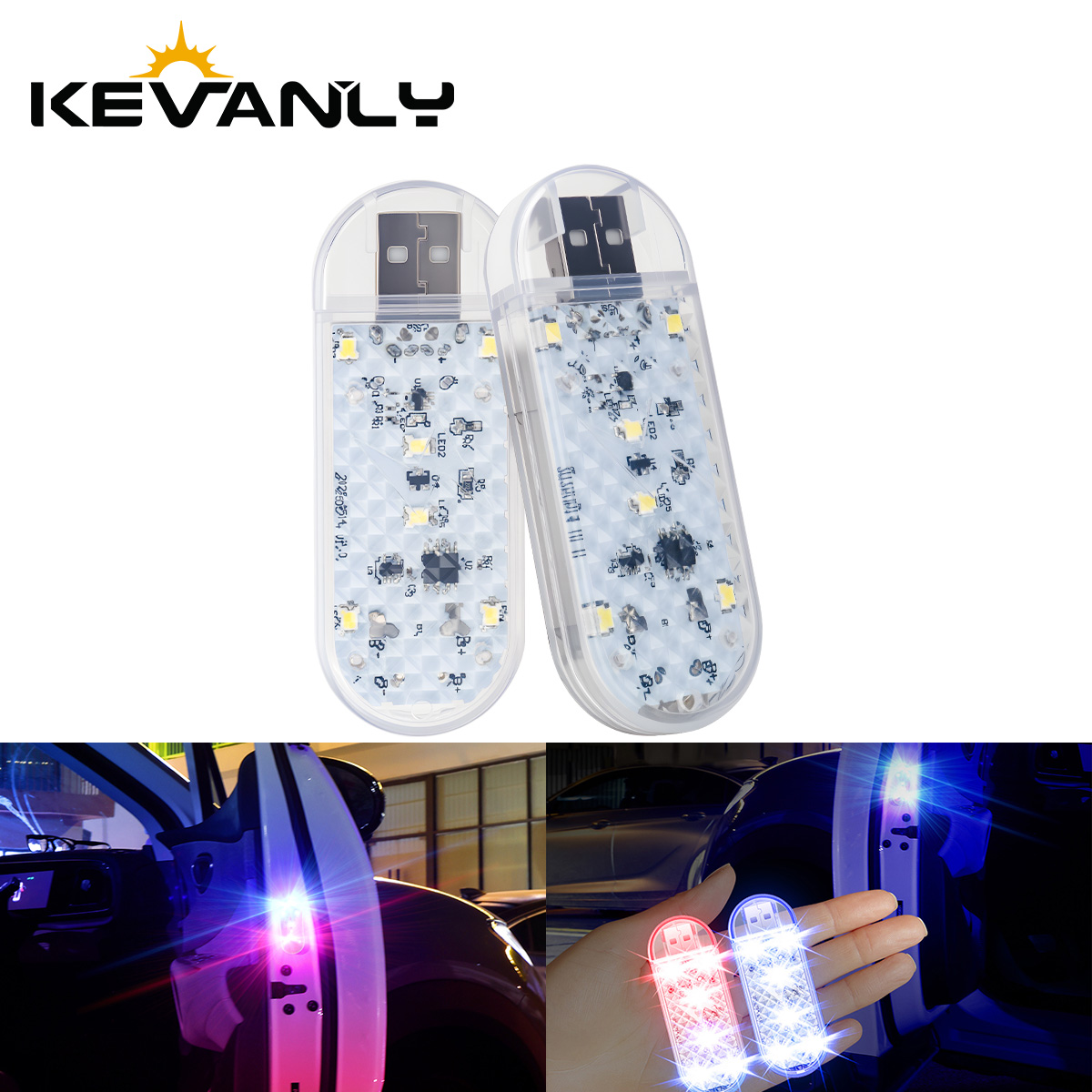 Emergency Exit Sign - 1/2pcs Car Door LED Strobe Warning