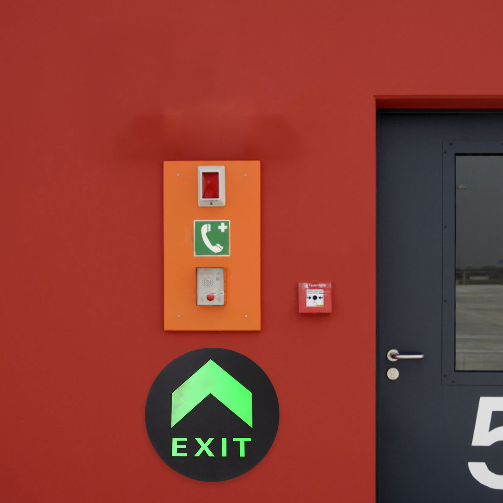 Emergency Exit Sign - 5Pcs Glow in The Dark Exit