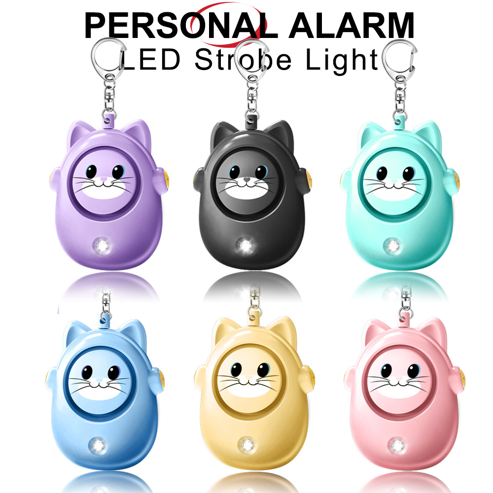 Personal Alarm Keychain - H8 2024 New Cute Cat Personal