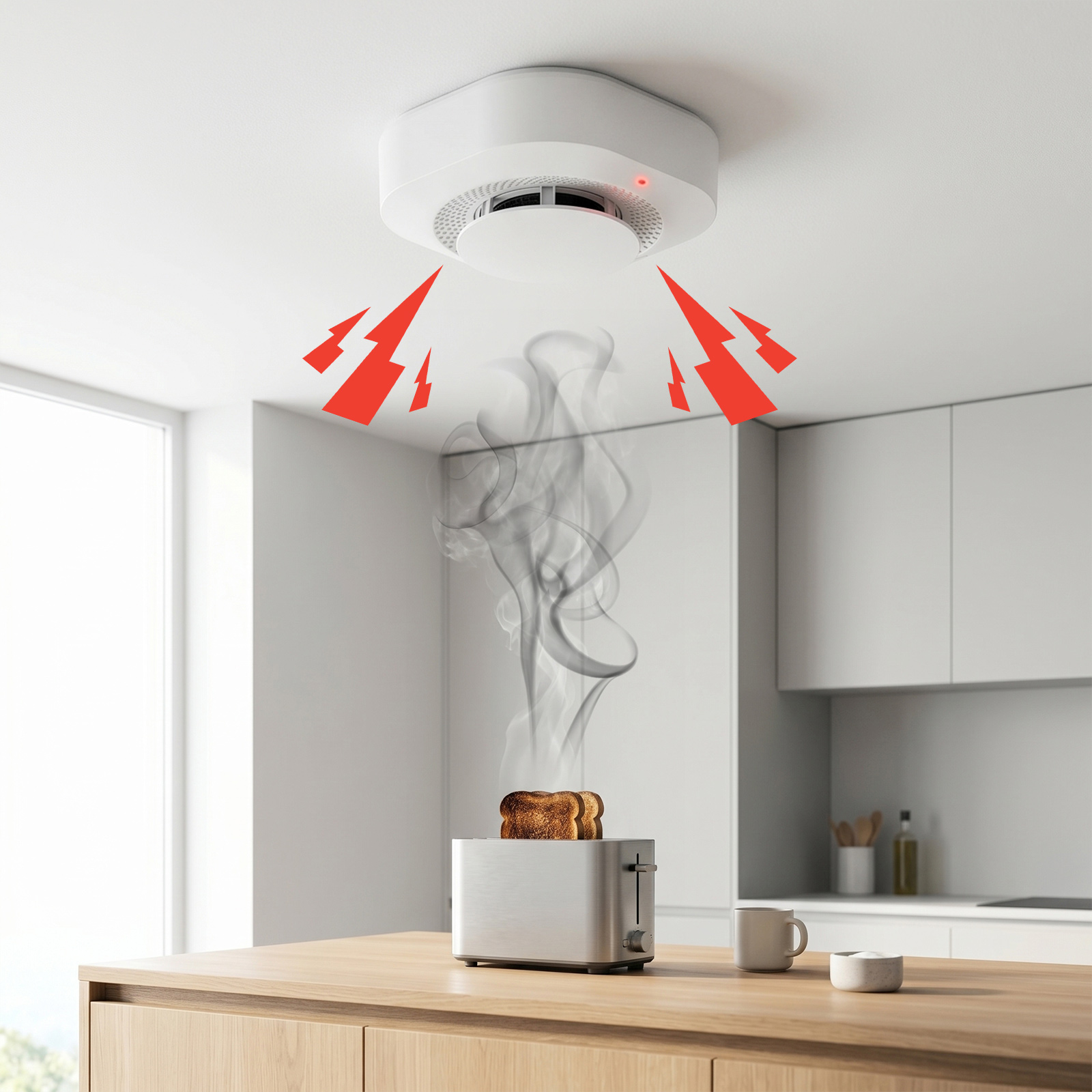 4 / 6 / 8 / 12 PCS Tuya Zigbee - Smoke Detector Interconnected recension och pris