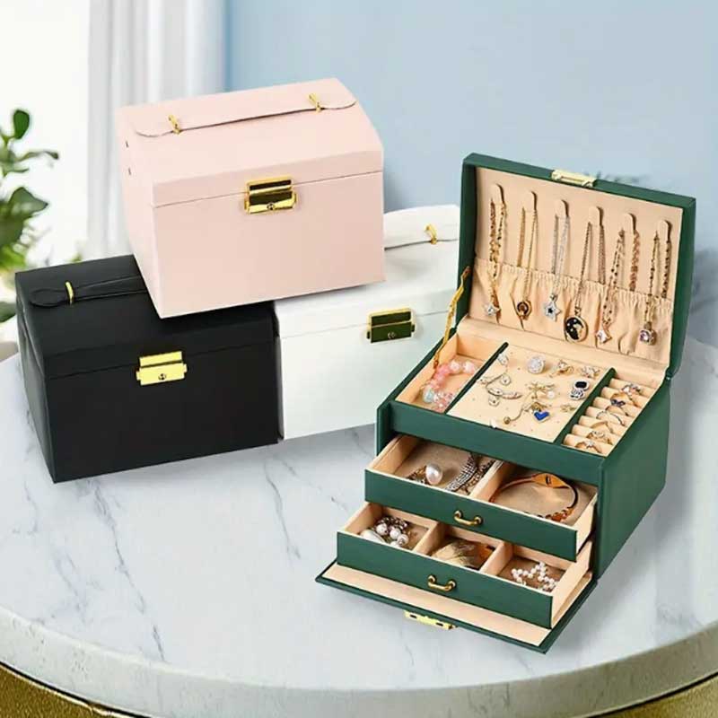Three Drawer Handheld Jeweller - Lockbox Key Secure recension och pris