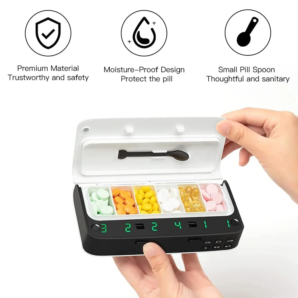 Pill Dispenser with Alarm Dail - Medicine Cabinet Lock recension och pris