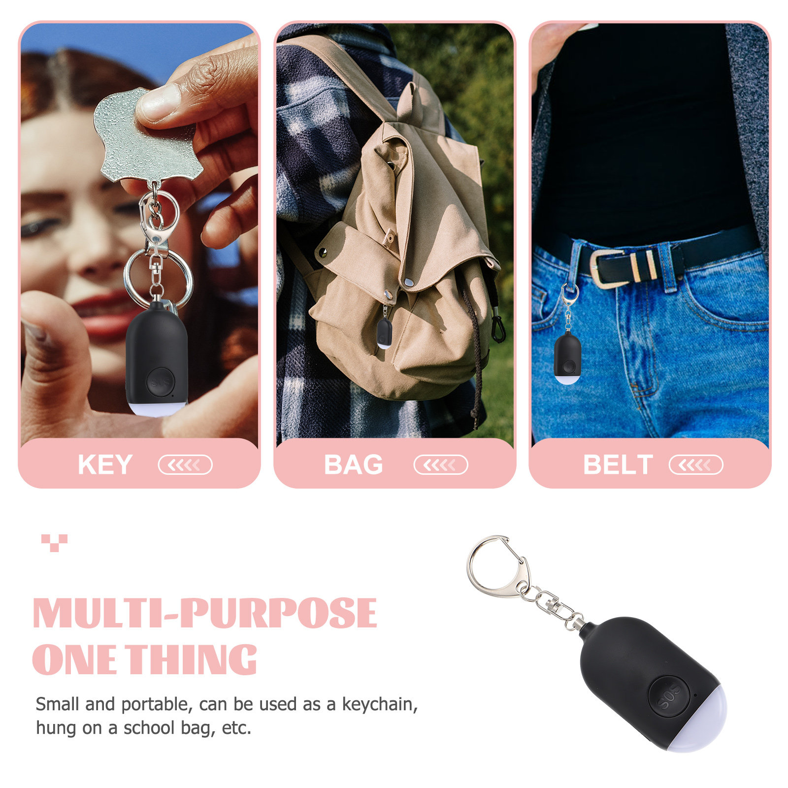 1Set Portable Personal Alarm f - Personal Alarm Keychain recension och pris