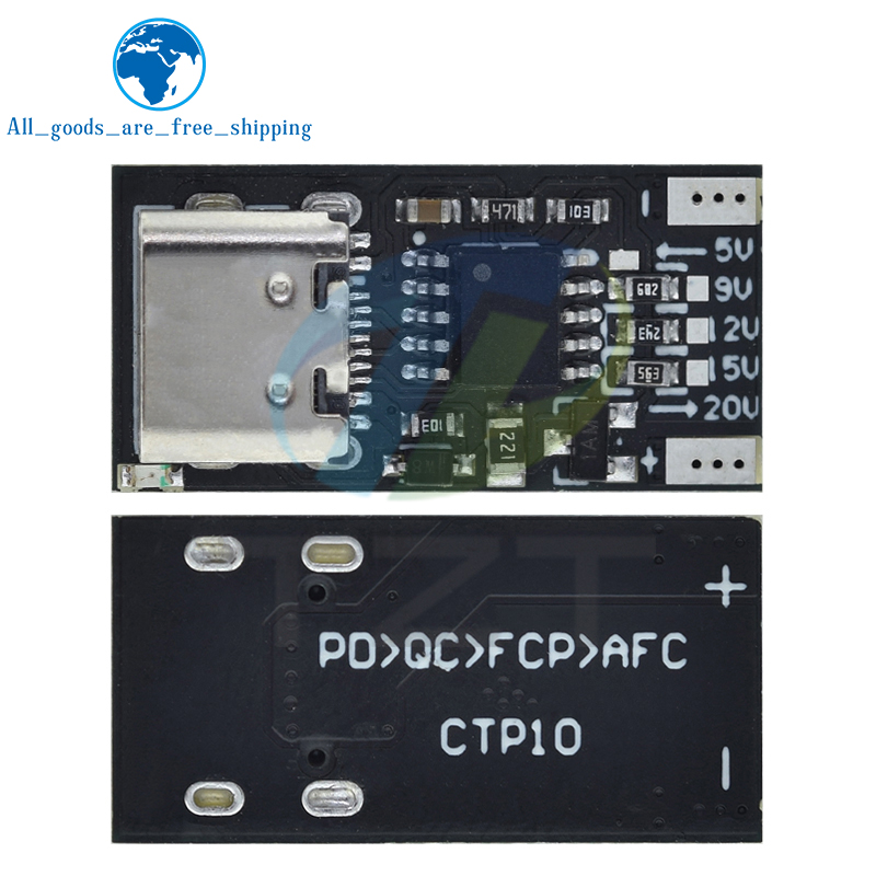 TZT Type-C PD2.0 PD3.0 9V 12V  - Co Detector Plug recension och pris