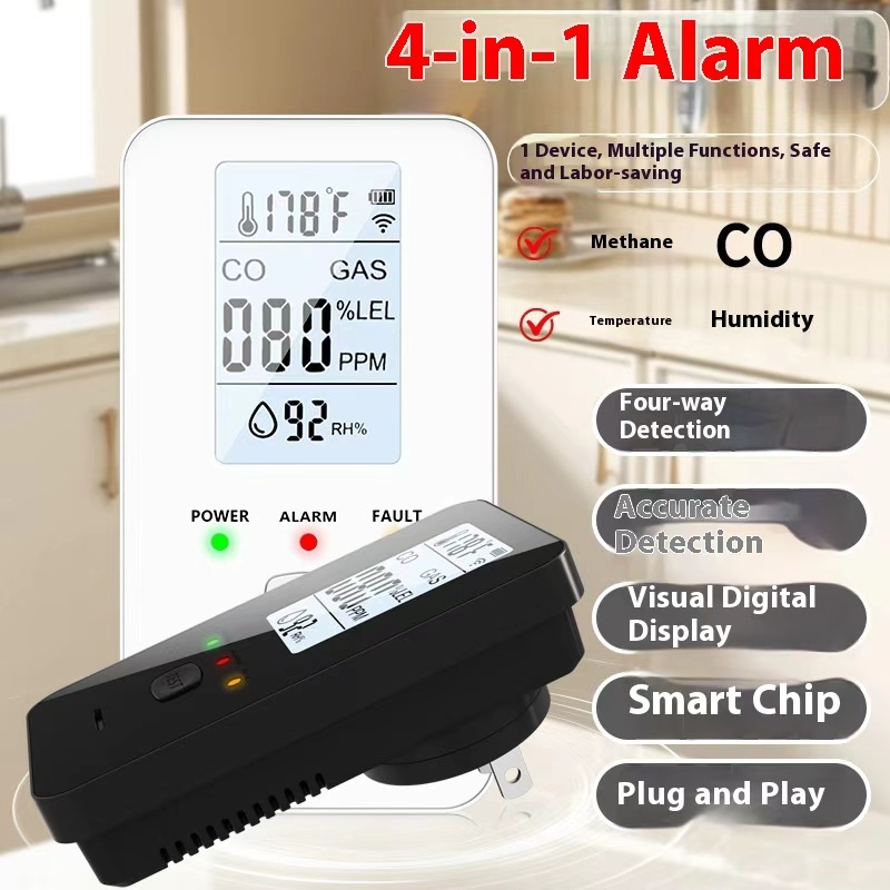4 In 1 Gas Detector Carbon Mon - Co Detector Plug recension och pris