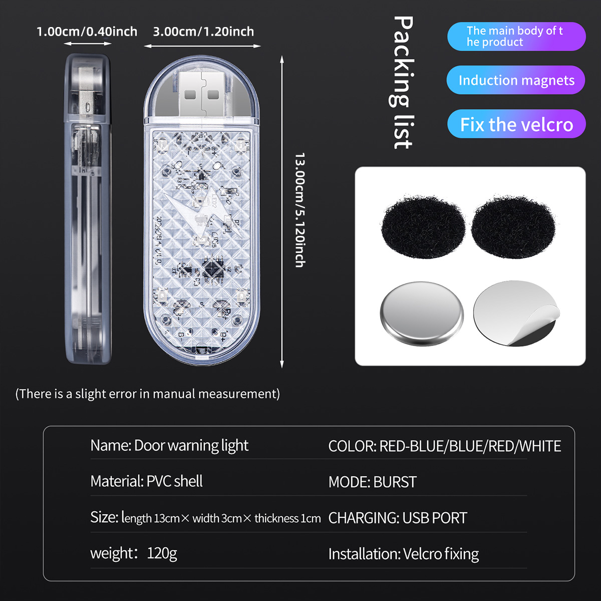 1/2pcs Car Door LED Strobe War - Emergency Exit Sign recension och pris