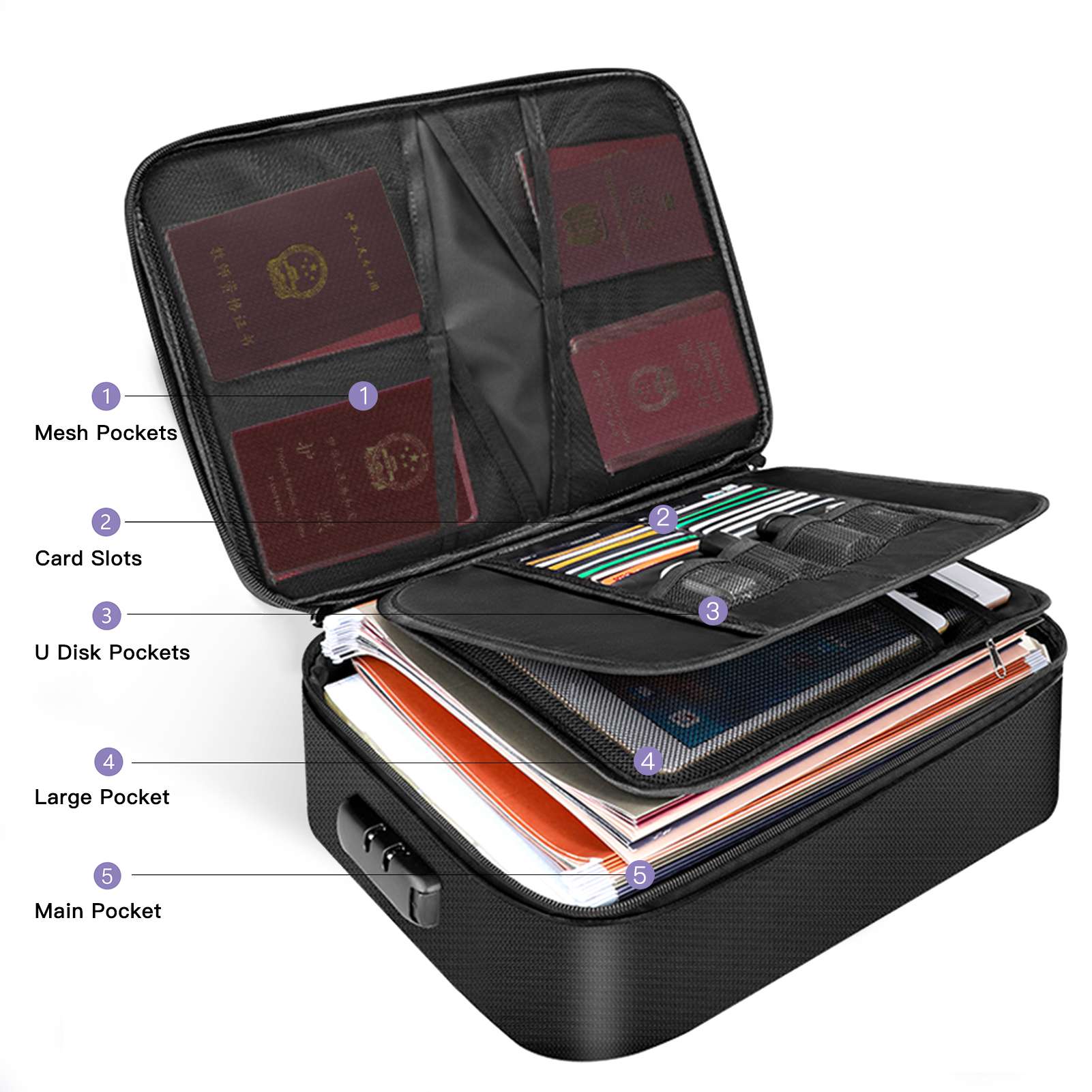 Fireproof Document Bag with Zi - Fire Safe Document recension och pris