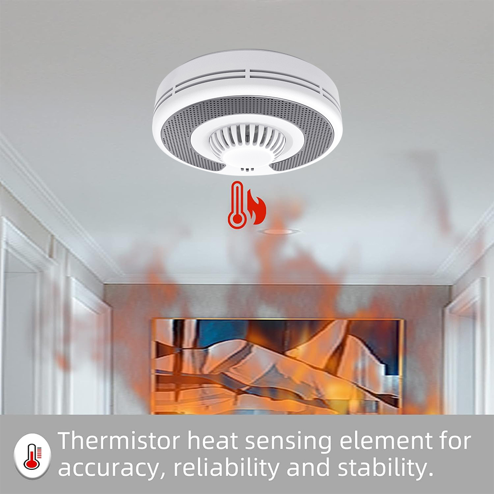 Wireless Interlinked(433MHz)+T - Smoke Detector Interconnected recension och pris