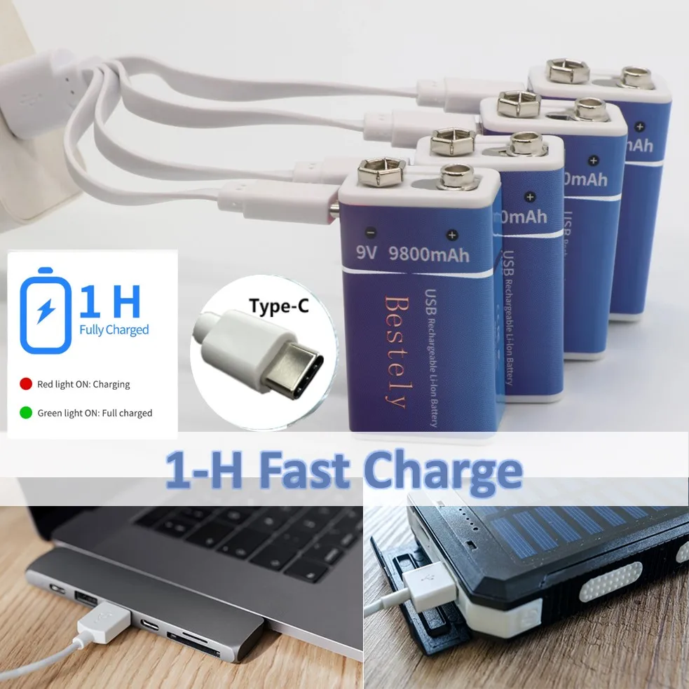 Rechargeable 9V Battery, 9800m - Smoke Detector Interconnected recension och pris