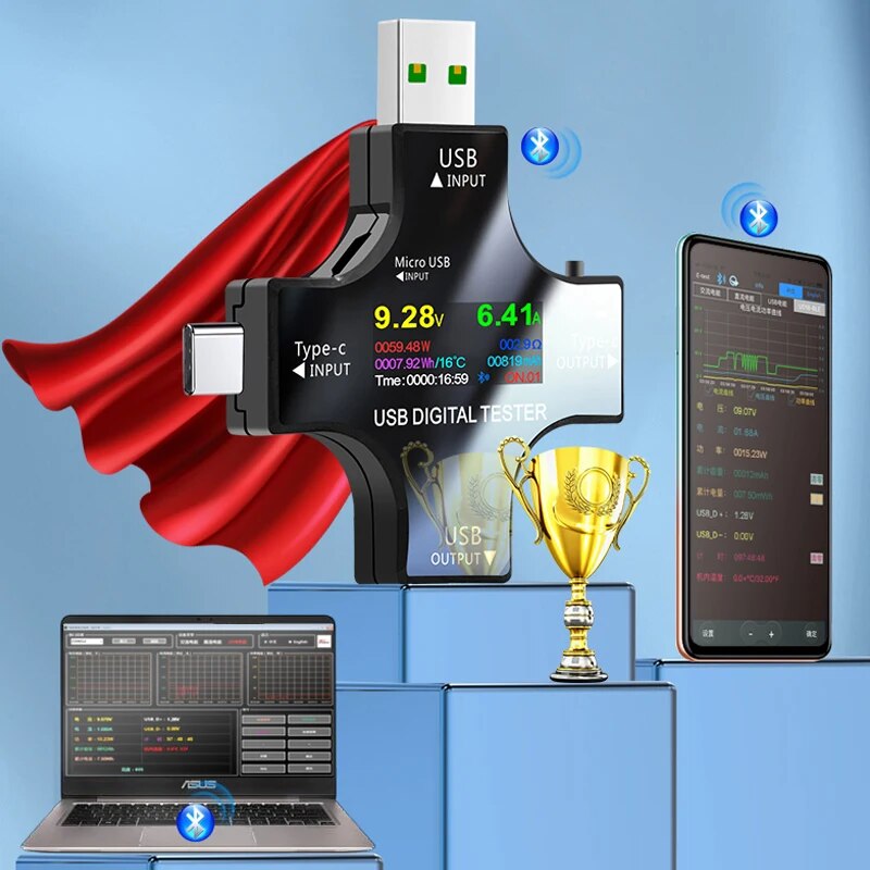USB Tester DC Type-C PD Digita - Co Detector Plug recension och pris