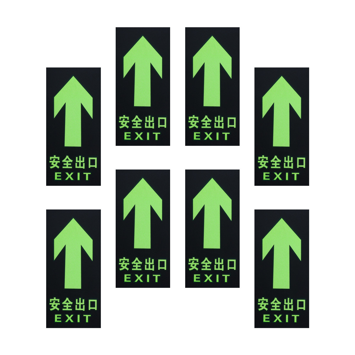8Pcs Safety Exit Sign Luminous - Emergency Exit Sign recension och pris