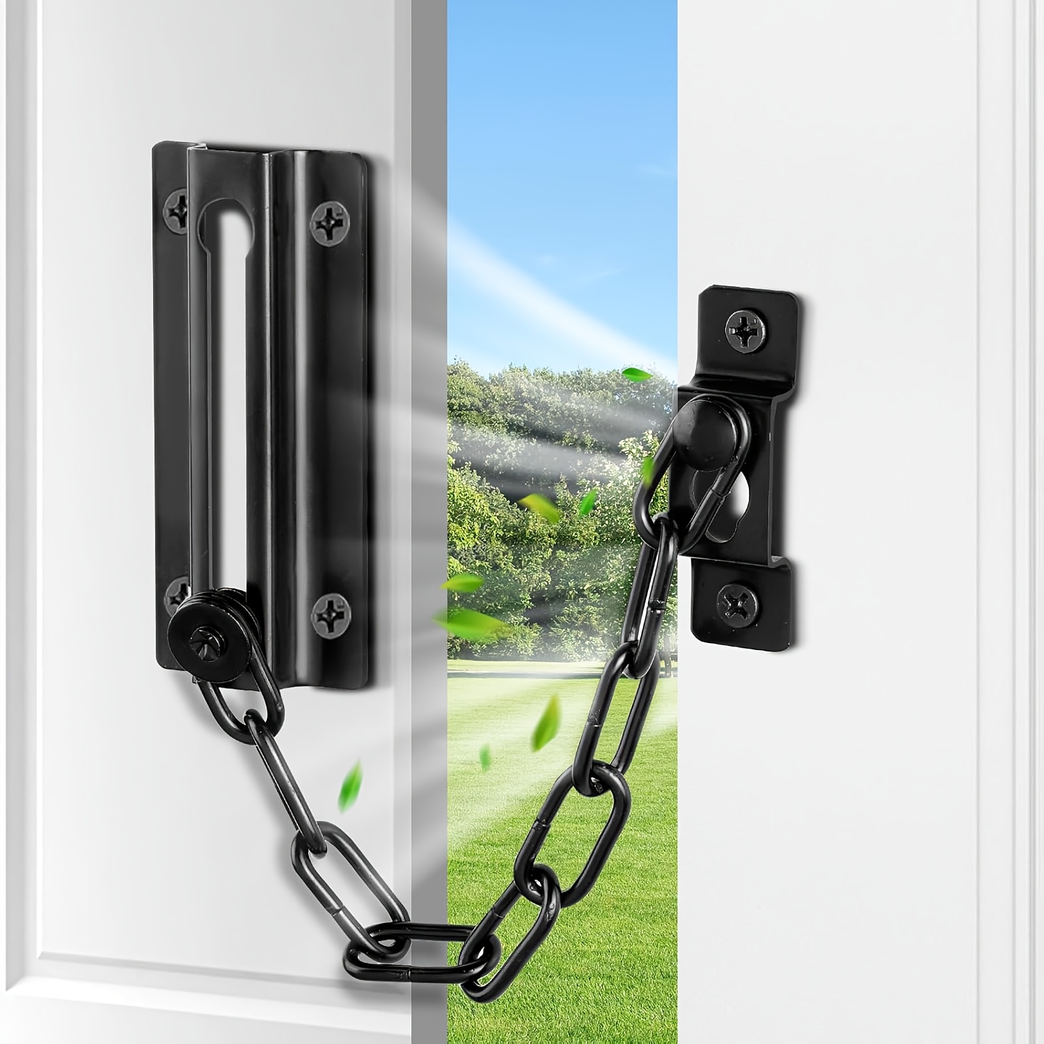 2 Pack Door Chain Lock Black,  - Security Chain Door recension och pris