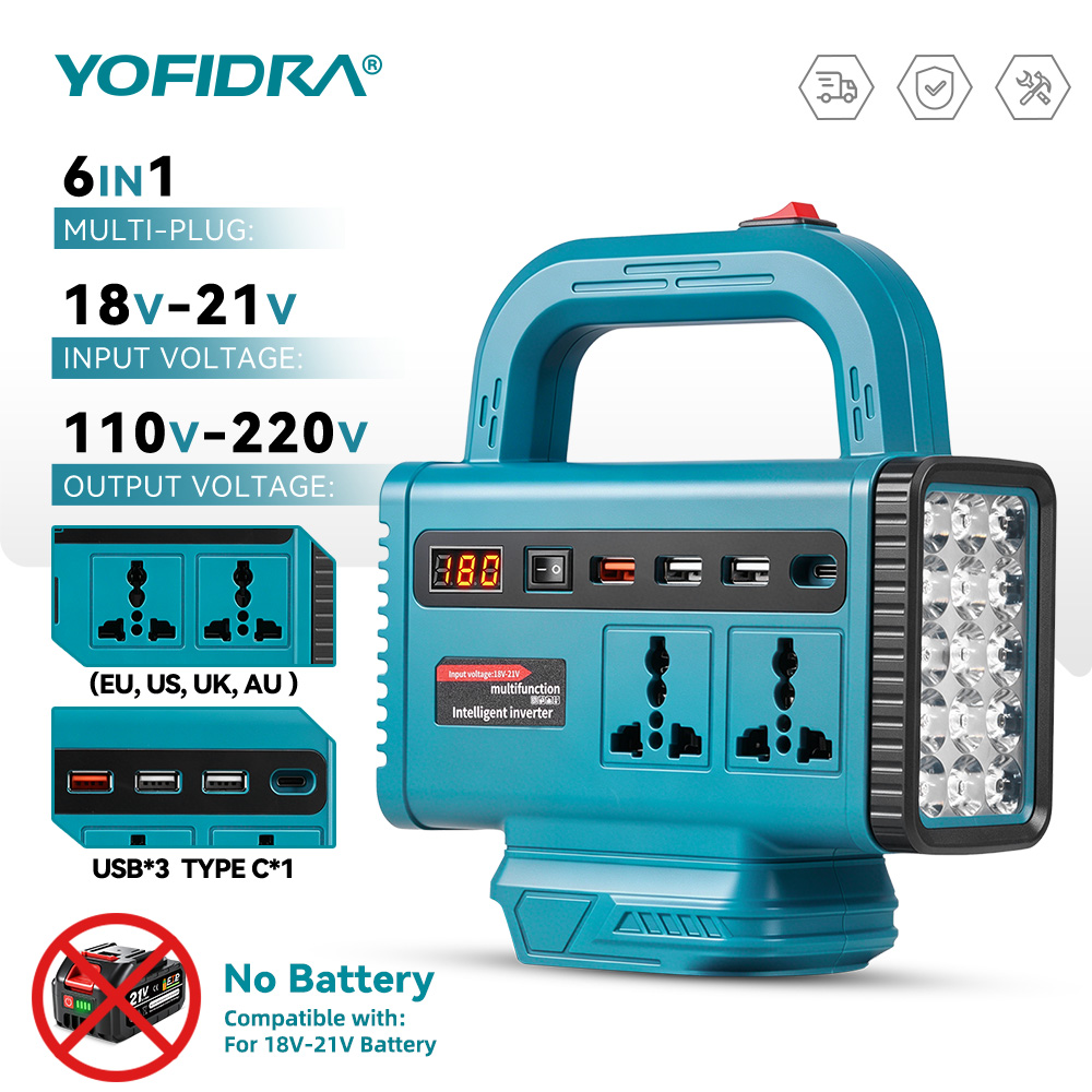 YOFIDRA 220V Portable Power In - Power Outage Light recension och pris