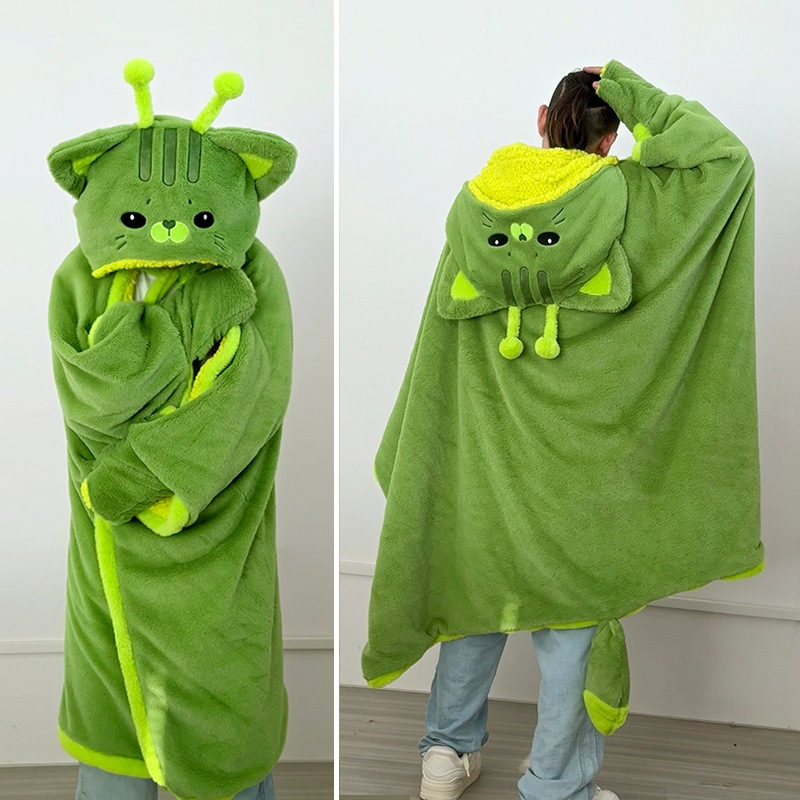 Cartoon Cute Alien Cat Hooded  - Fire Blanket Kitchen recension och pris