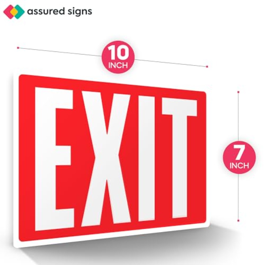 Exit Sign Stickers, Glow in th - Emergency Exit Sign recension och pris