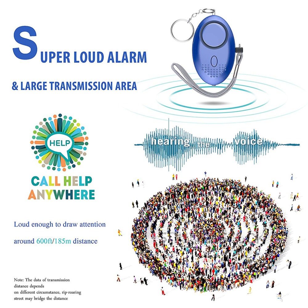 130dB Self Defense Alarm Anti- - Personal Alarm Keychain recension och pris