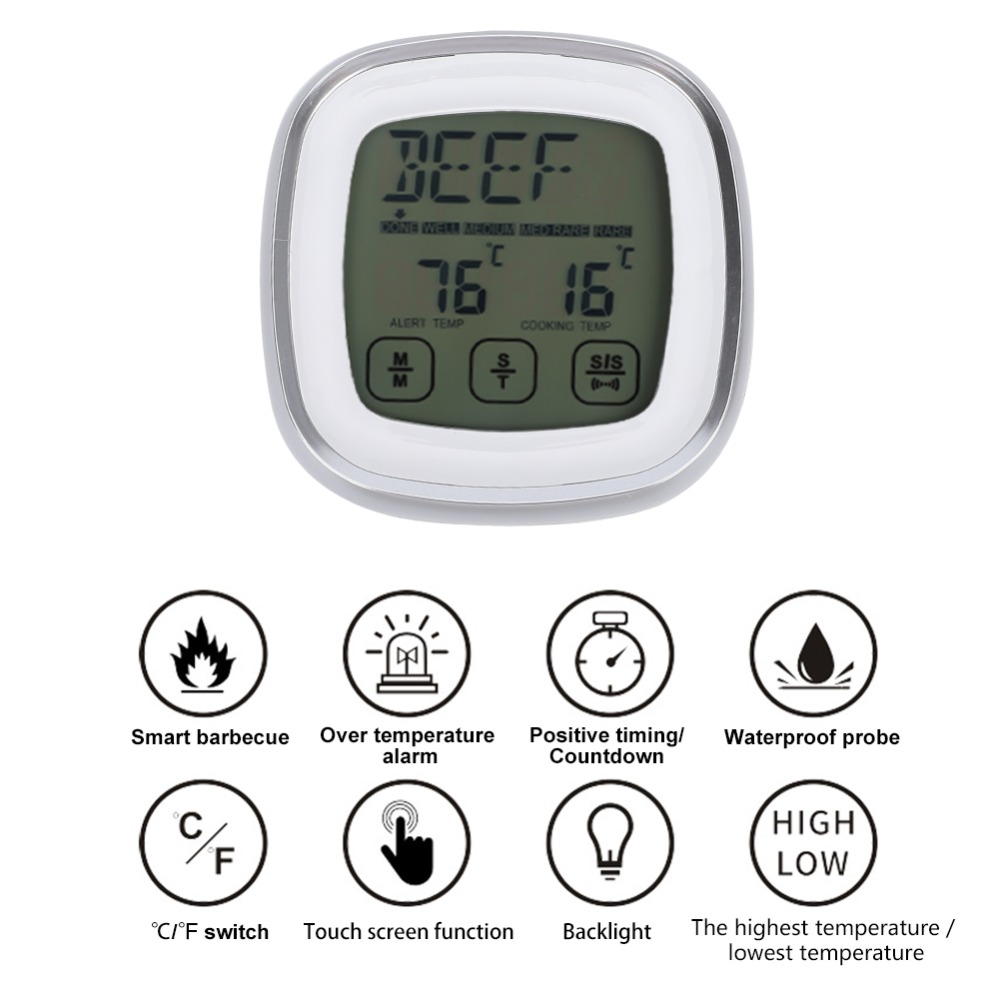 Touch Screen Digital Meat Ther - Pool Alarm Float recension och pris