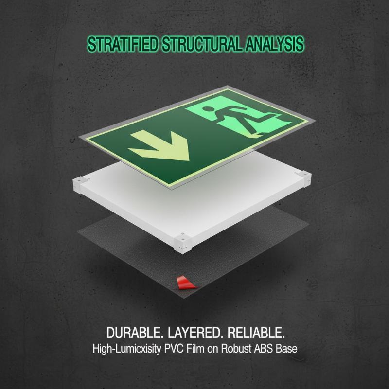 1 Sheet Glow-In-The-Dark Safet - Emergency Exit Sign recension och pris