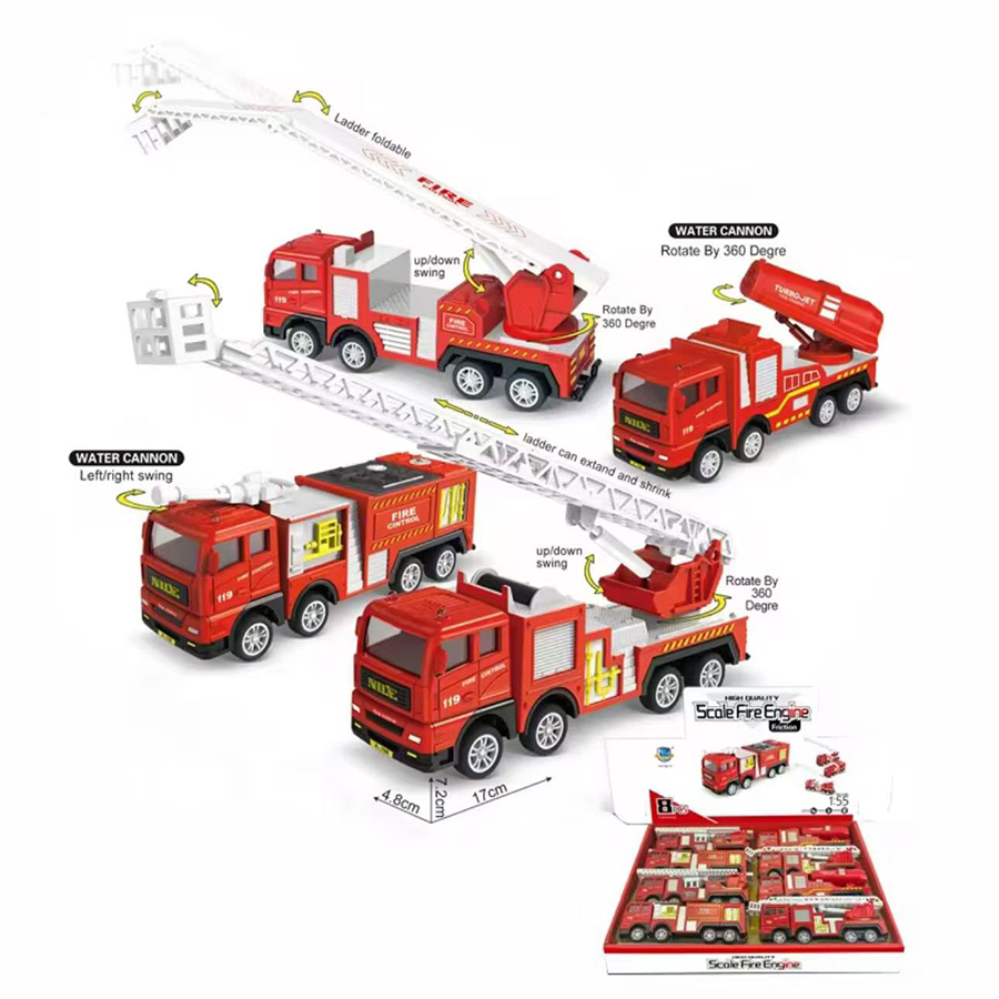 1pc-Alloy Fire Truck 1:32 Simu - Fire Escape Ladder recension och pris