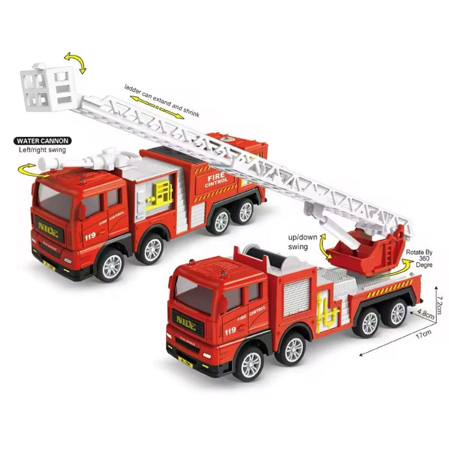1pc-Alloy Fire Truck 1:32 Simu - Fire Escape Ladder recension och pris