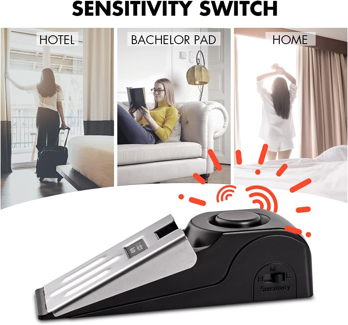 1/2Pcs Portable Travel 120 DB  - Door Stop Alarm recension och pris