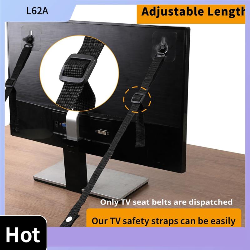 L62A 4 PCS Adjustable TV Safet - Earthquake Anchor Strap recension och pris