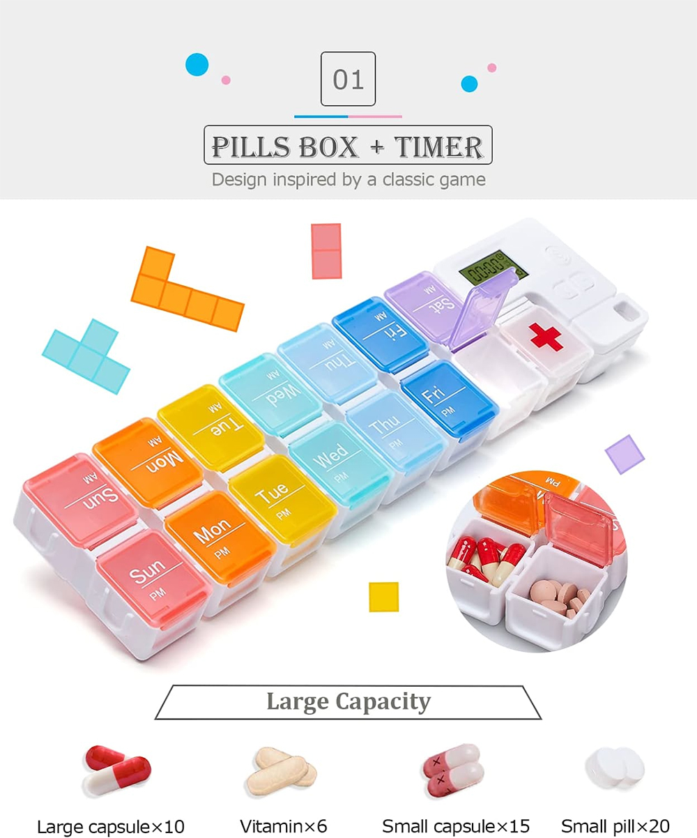 7-Day Pill Organizer with Medi - Medicine Cabinet Lock recension och pris